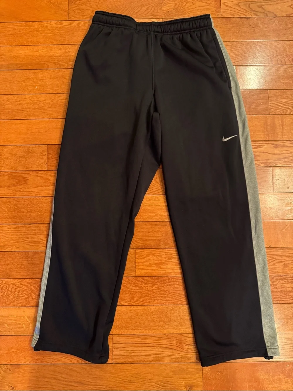 Nike Therma-Fit Black Gray Athletic Pants Men’s L | Warm Training Joggers EUC